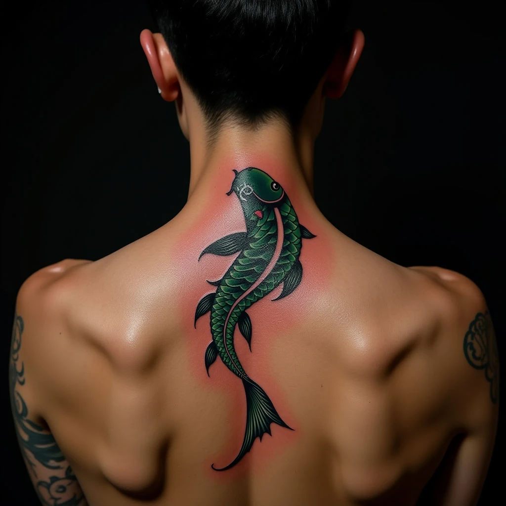 Koi & Companions: New School Tattoo Ideas for Your Neck