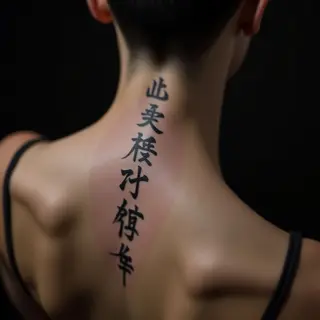 Elegant Chinese Writing Neck Tattoos: Minimalist Designs & Meaning