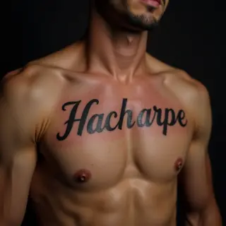 XS Multicolor Lettering Tattoos on the Collarbone: A Stylish Choice for Men