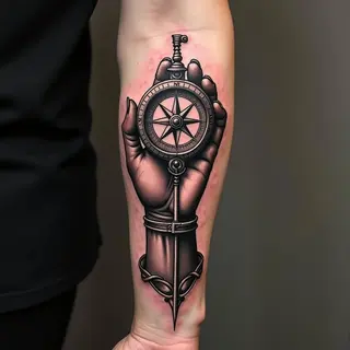 Compass Hand Tattoo Ideas: Direction, Guidance & Symbolism