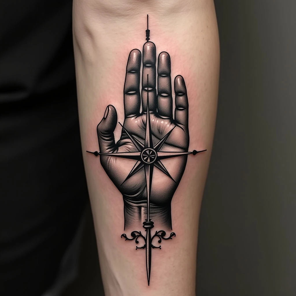 Unlocking the Meaning of Compass Hand Tattoos: Guidance, Protection & Direction