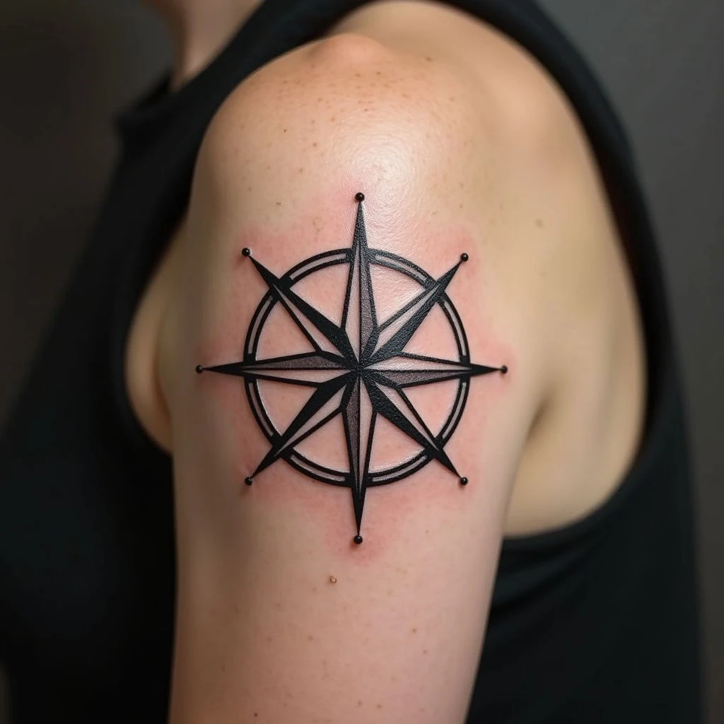 Compass Tattoo Design Inspiration