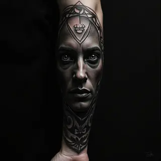 Forearm Tattoo Ideas: Darkness Embraces You