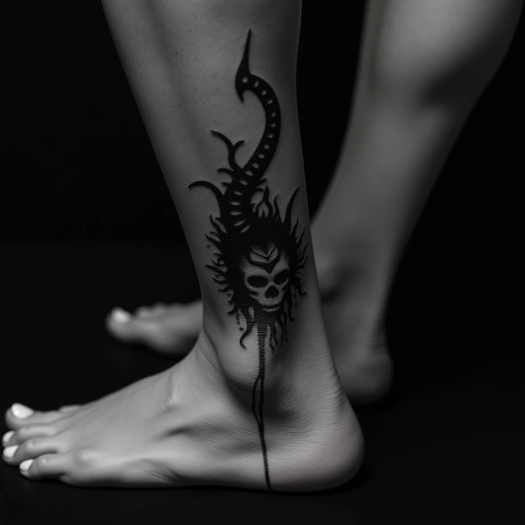 Covering Black Tattoos: Color Options & Surreal Ankle Designs