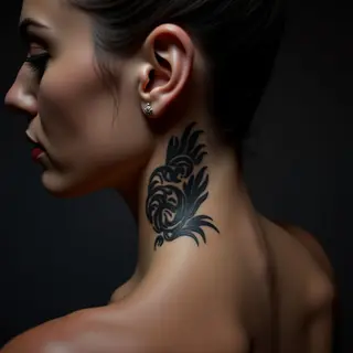 Covering Blue Tattoos with Blackwork: Behind the Ear Edition