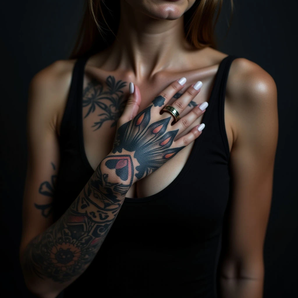 Stunning Chest Cover-Up Tattoos for Women: Micro-Realism Designs