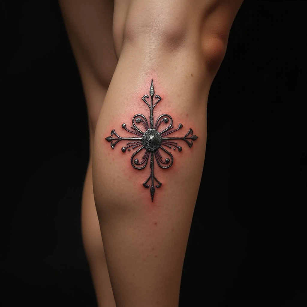 Calf Cover-Up Transformation: Fine Line Metallic Designs