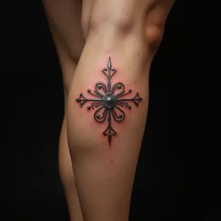 Calf Cover-Up Transformation: Fine Line Metallic Designs