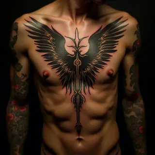 Gothic Rib Cage Cover-Up Tattoos: Bold XXL Designs in Gold