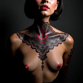 Neon Mandala Cover-Up on Your Collarbone?