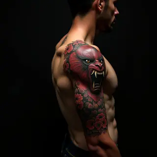 Epic Oriental Shoulder Cover-Ups for Men: Red & Black Designs