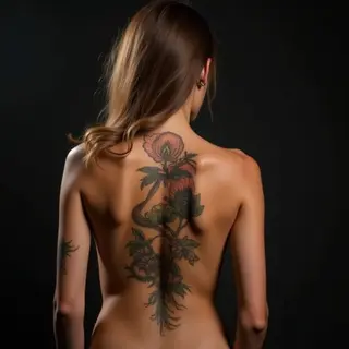 Surreal Lower Back Cover-Up Ideas with Yellow Hues