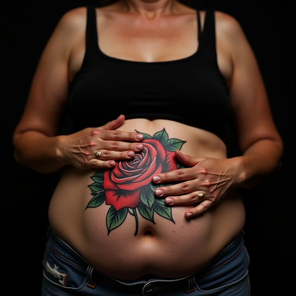 Trash Polka Cover-Up for Mature Women: Stomach Transformation