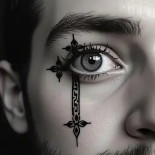 Cross Under Eye Tattoo Meaning: Symbolism & Interpretations