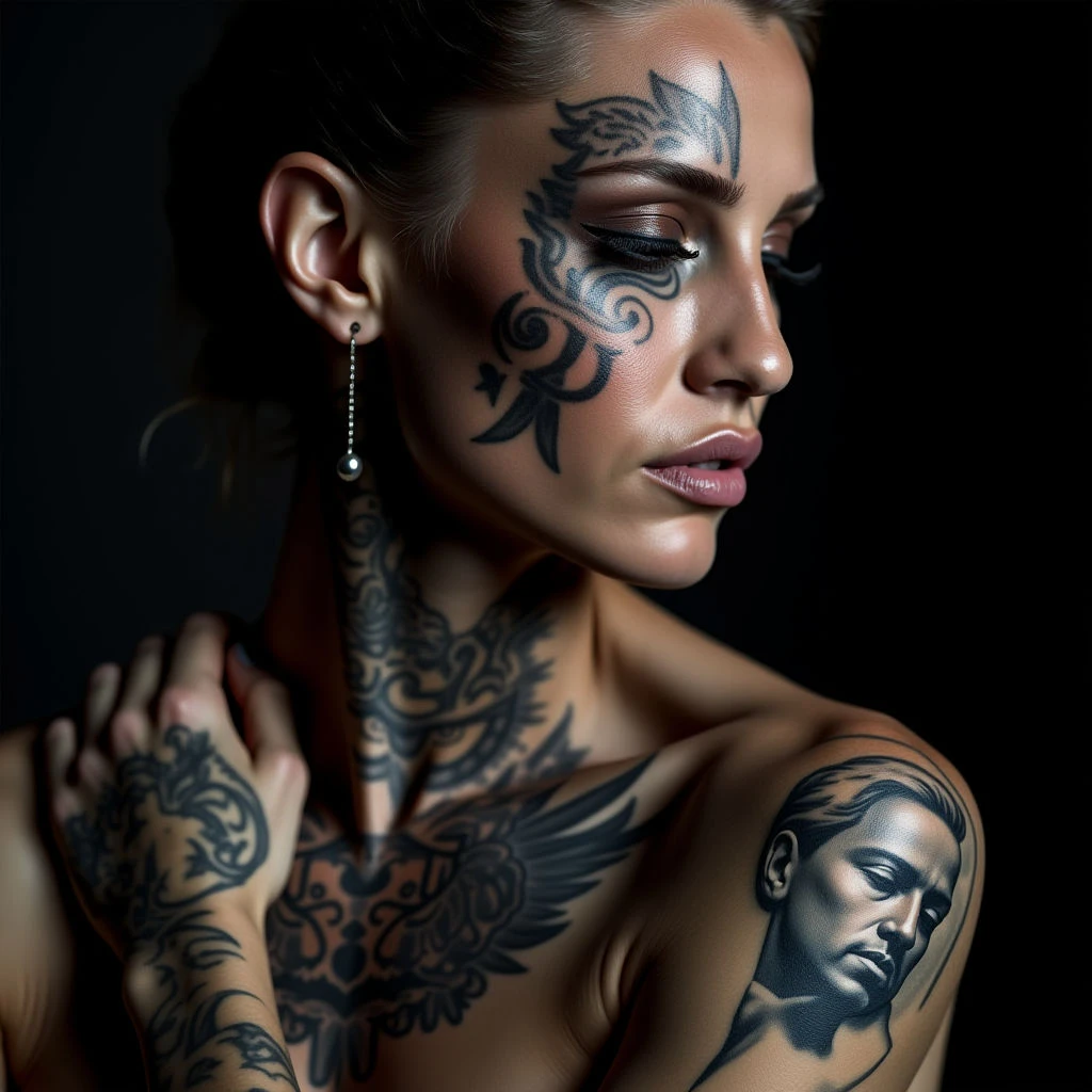 Powerful Face Tattoos for Women: Cultural Meanings & Designs