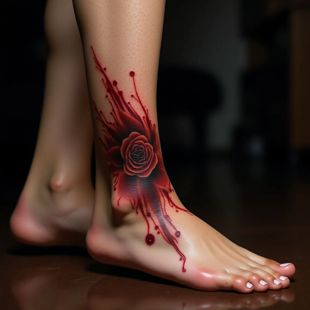 Tiny Trash Polka Foot Tattoos for Women: Meaningful Designs