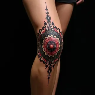Meaningful Knee Mandala Tattoo Ideas for Your First Ink
