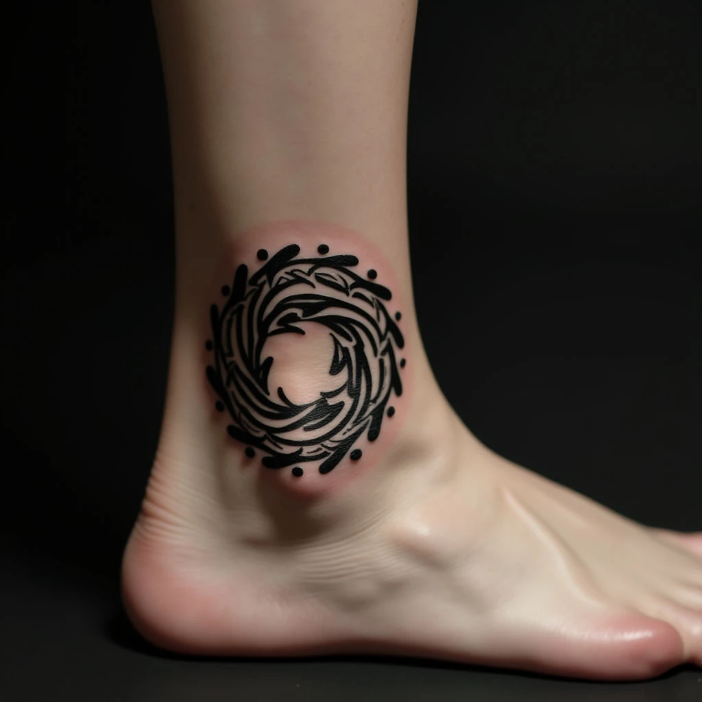 Black Calligraphy Ankle Tattoo: A Deep Dive into Meaning & History