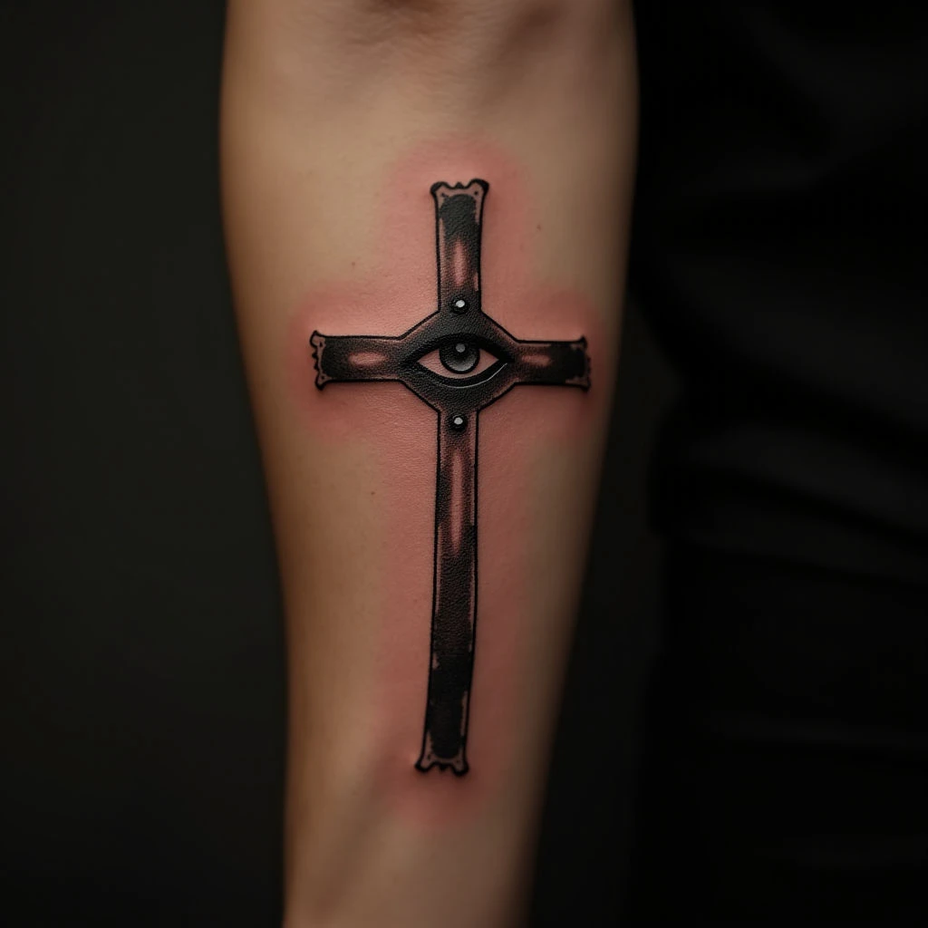 Cross Under Eye Tattoo: History, Meaning & Lettering Styles