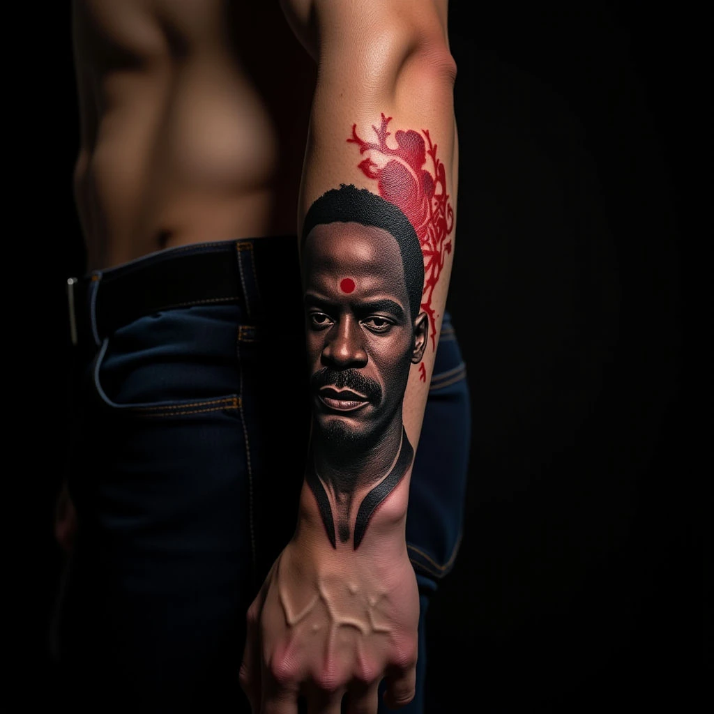 Trash Polka Head Tattoos for Guys: Powerful Cultural Statements