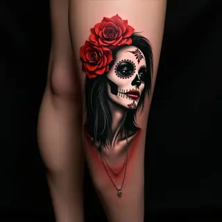 Sugar Skull Girl Tattoo Meaning & Design Ideas (Realism)