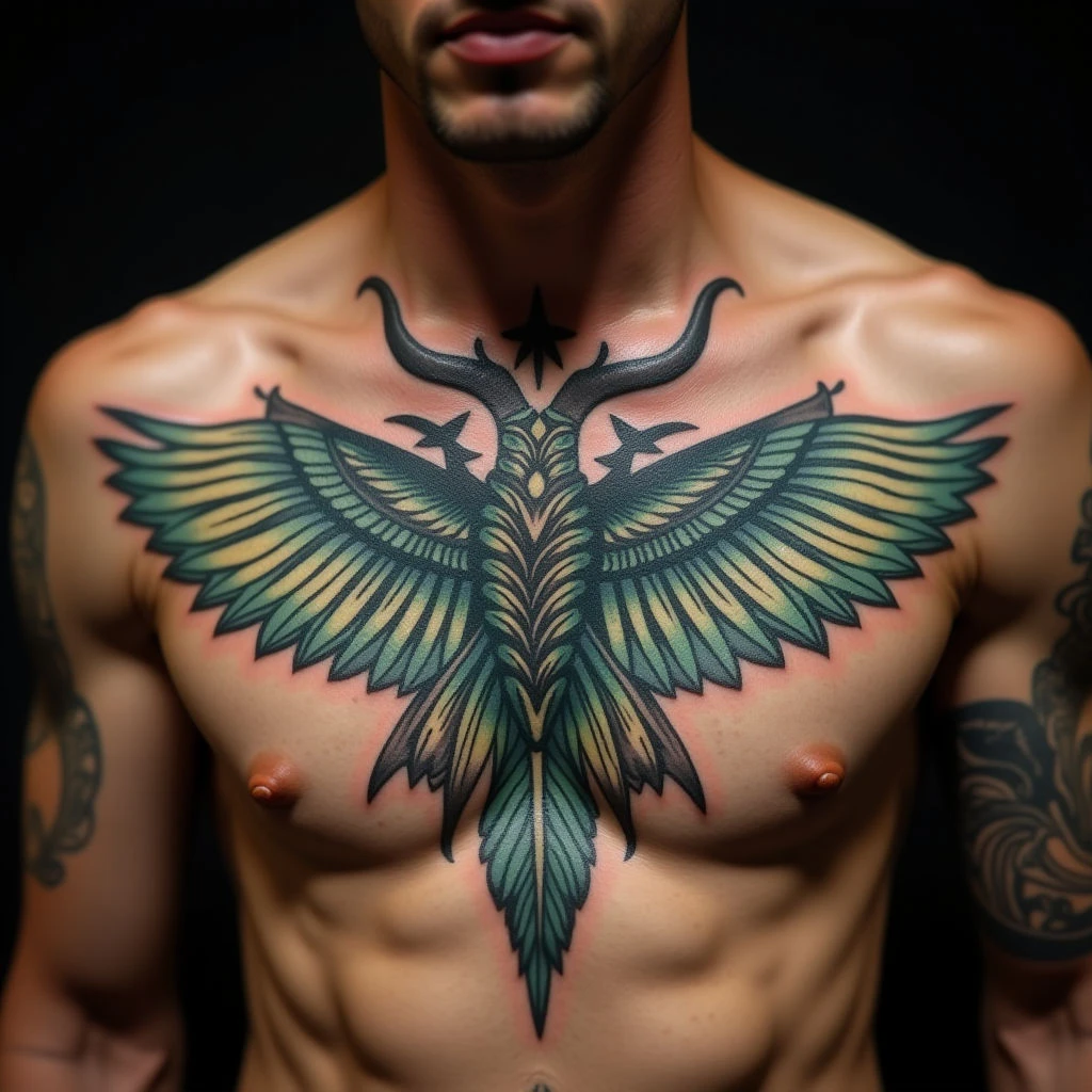 Serene Sternum Tattoos: Illustrative Designs & Meaning