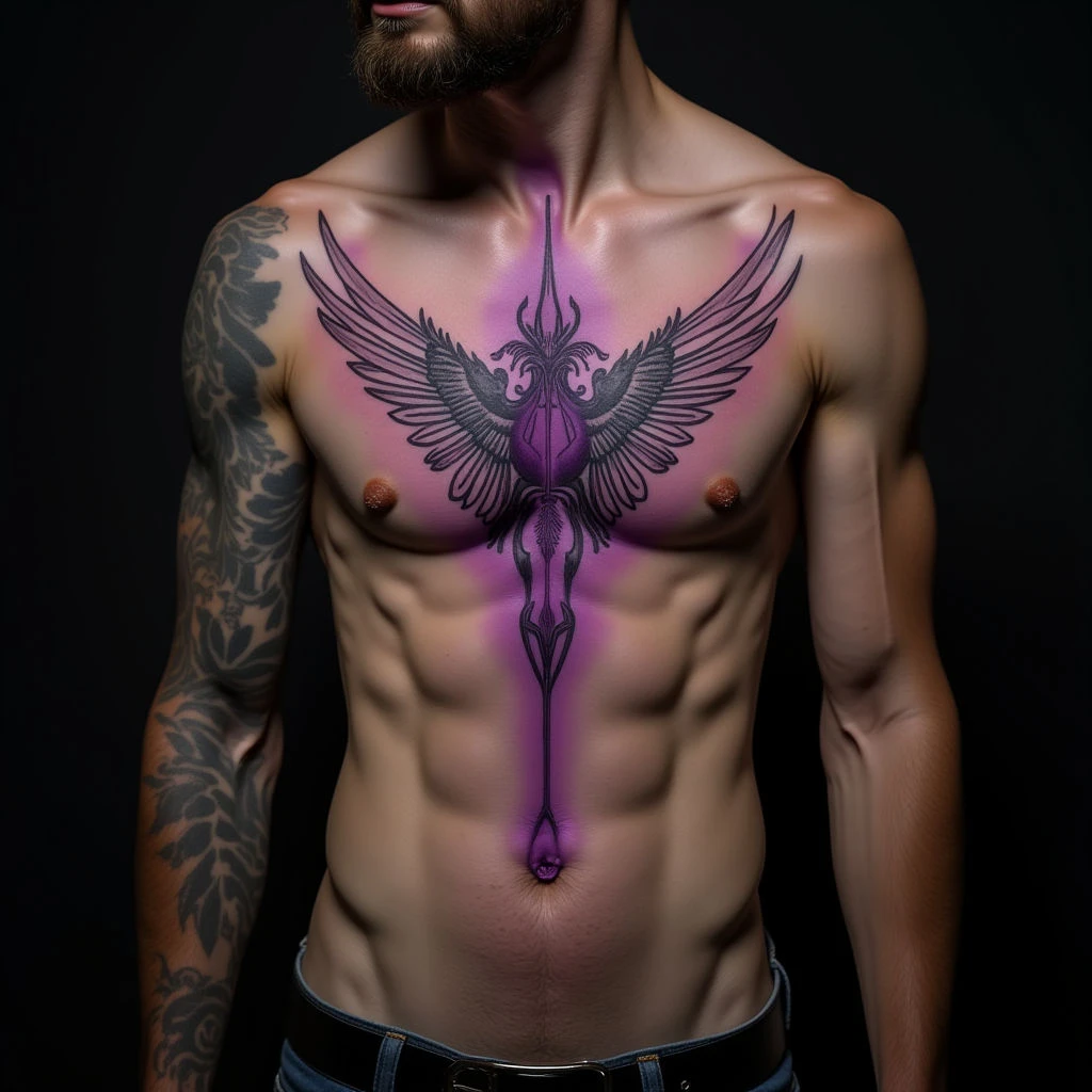 Purple Sternum Tattoos for Men: Cultural Meanings & Inspiration