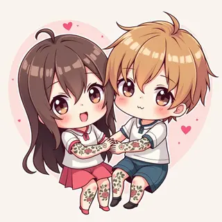 Cute Matching Tattoo Ideas for Couples: A Kawaii Guide