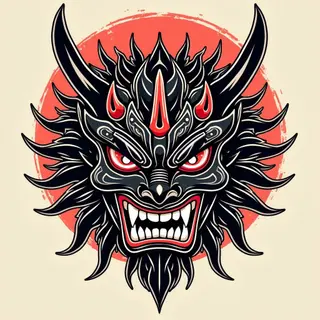 Decoding Oni Mask Tattoos: Meanings, Symbolism & Design Ideas