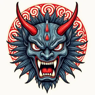 Decoding Oni Mask Tattoos: Meanings & Design Inspirations
