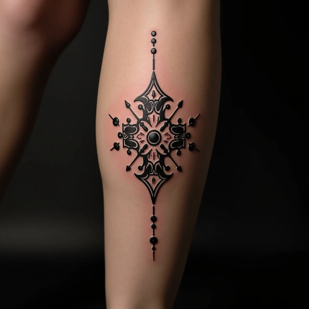 Meaningful Dotwork Calf Tattoos for Women: Inspiration & Designs