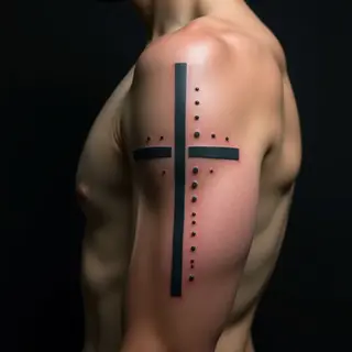 Cross with Dots Tattoo: Meaning & New School Style Inspiration