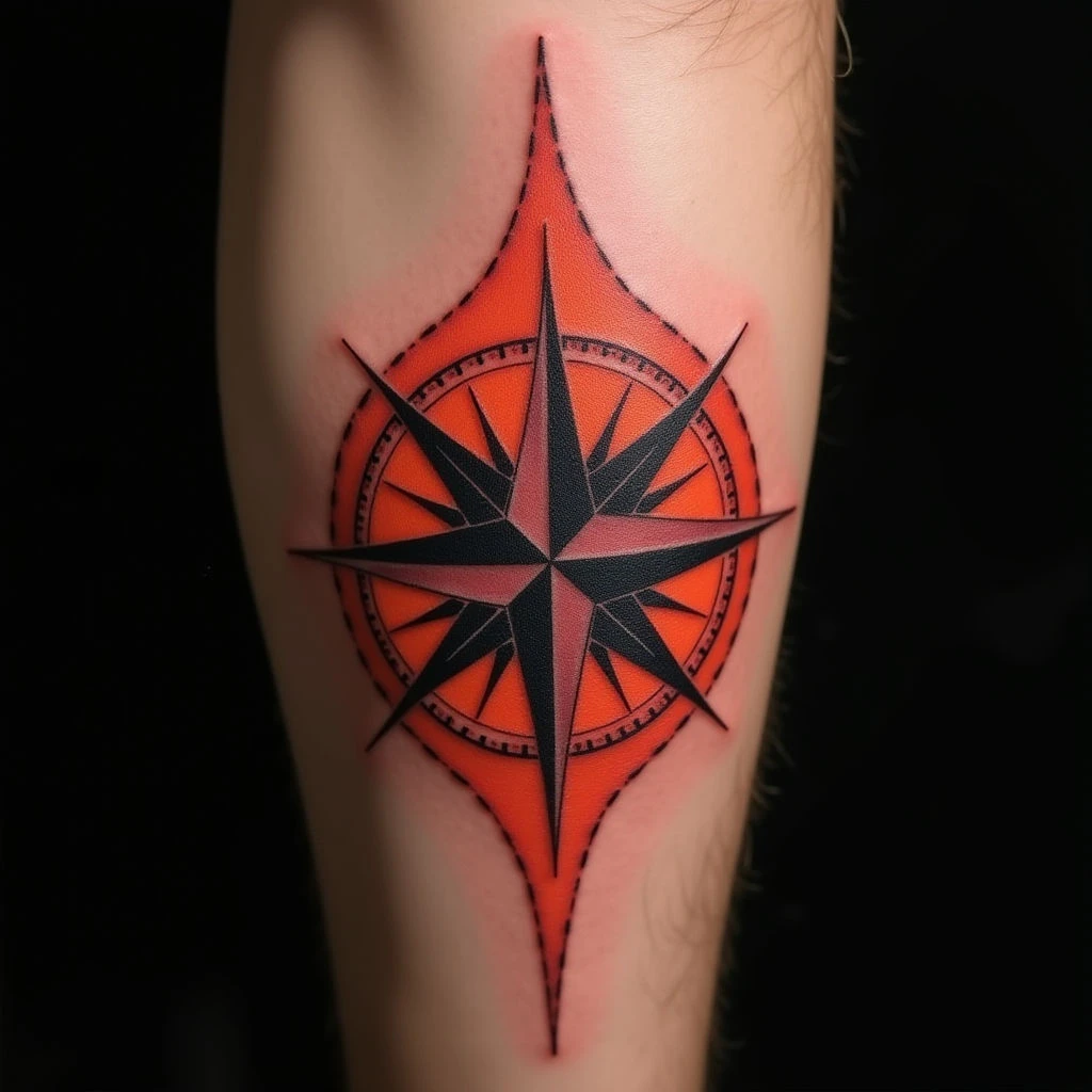 Fiery Dotwork Leg Tattoos for Men: Bold Designs & Inspiration