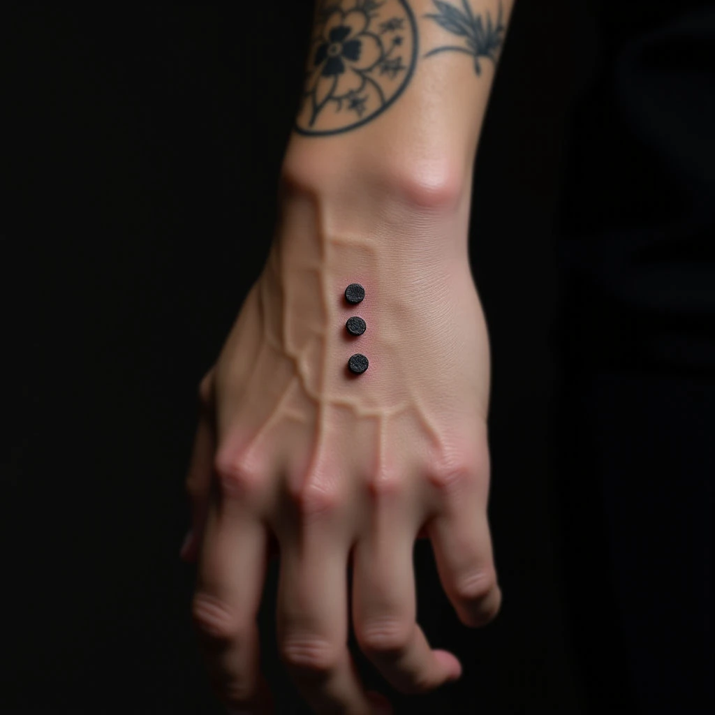 Three Dots Tattoo on Wrist: Meaning & New School Design Inspiration
