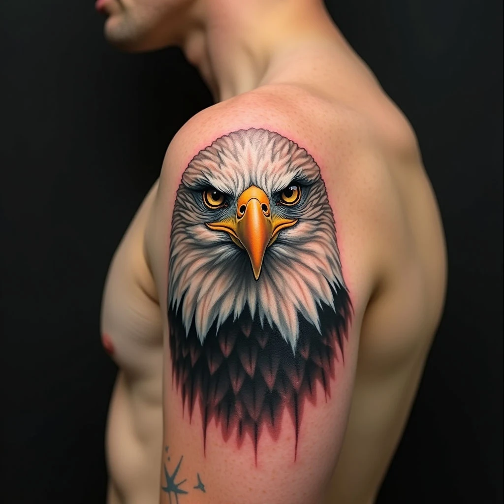 Majestic Eagle Traditional Tattoo on Forearm