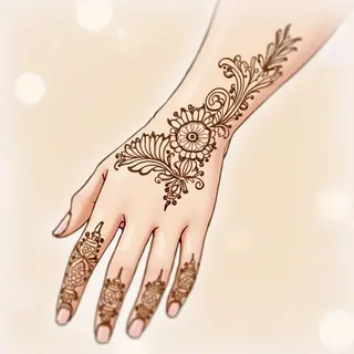 Elegant & Easy Mehndi Designs for Back Hand