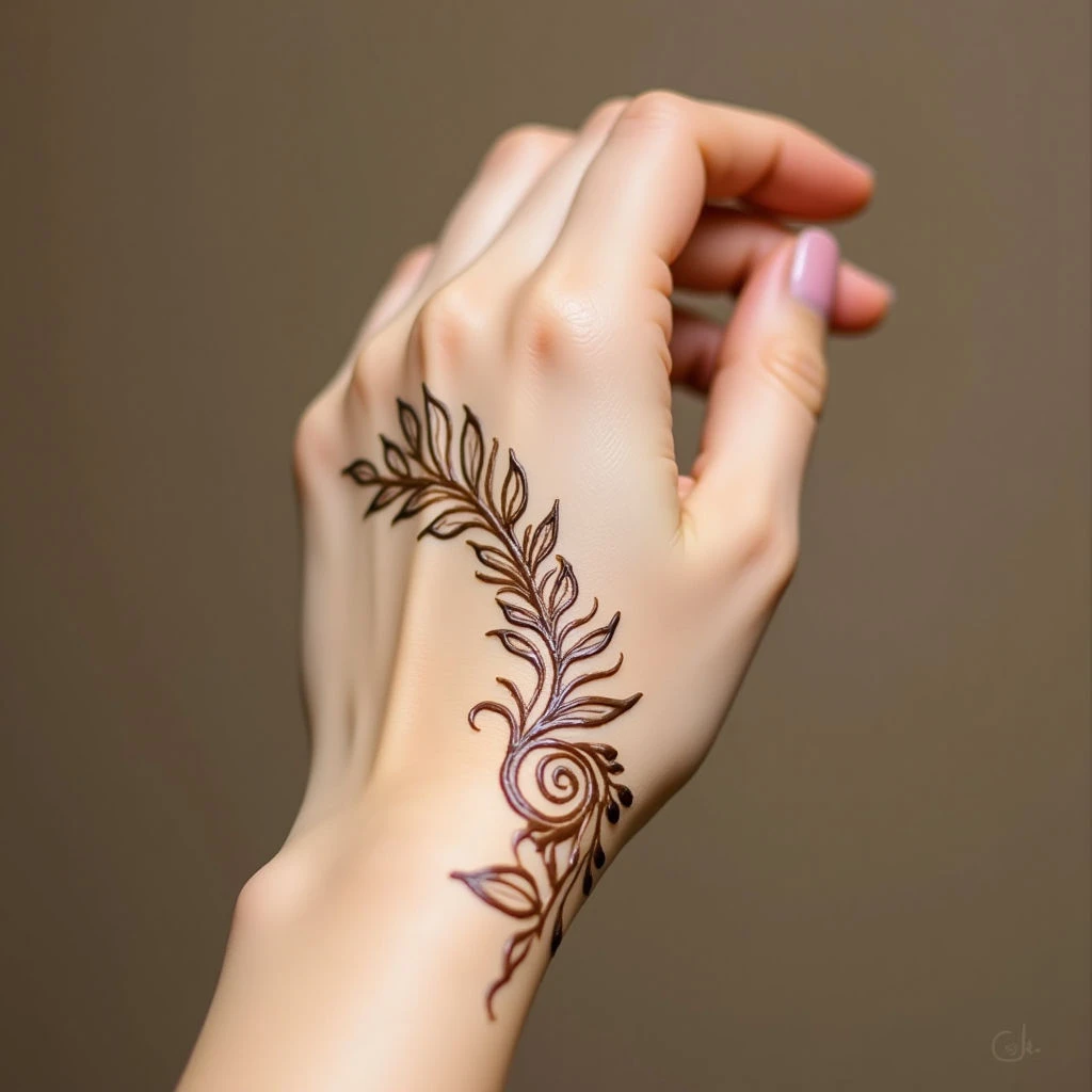 Effortless Mehndi: Simple Back Hand Designs