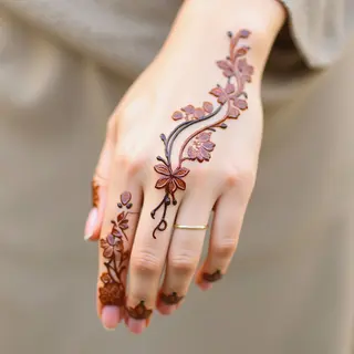 Elegant & Simple Mehndi Designs for Front Hand