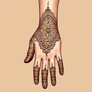 Easy Mehndi Designs for Beginners - Front Hand Guide