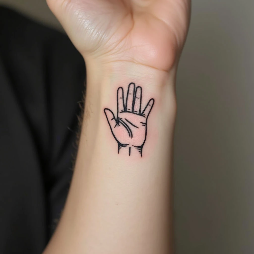 Minimalist Shaka Hand Tattoo: A Symbol of Aloha