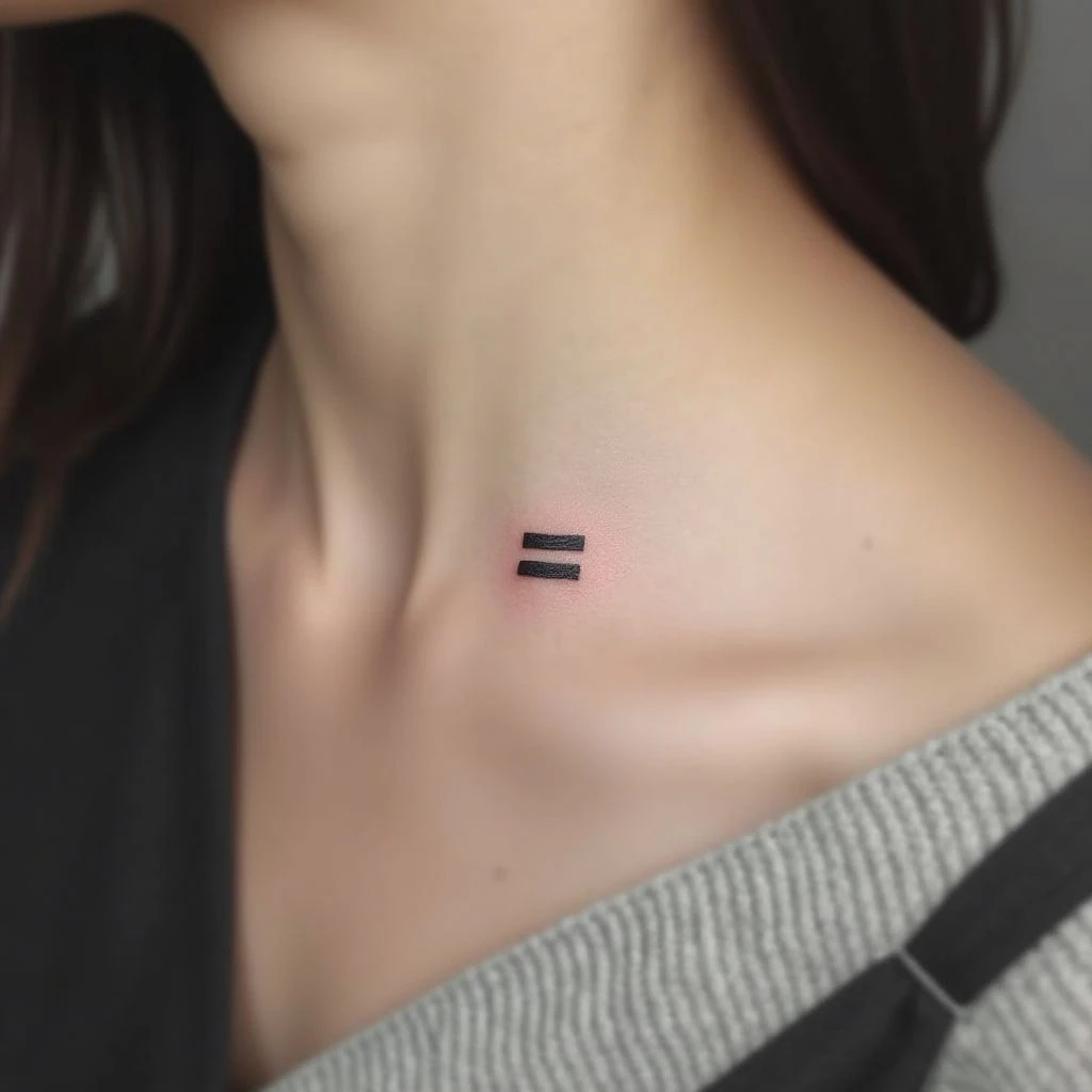 Equal Sign Tattoo: Meaning & Design Inspiration