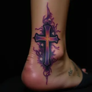 Meaningful Faith Tattoos for Women: Ankle Realism Designs