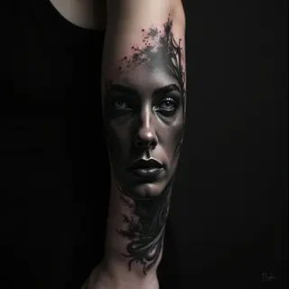 Family Sleeve Tattoo Ideas: A Blackout Expression of Connection