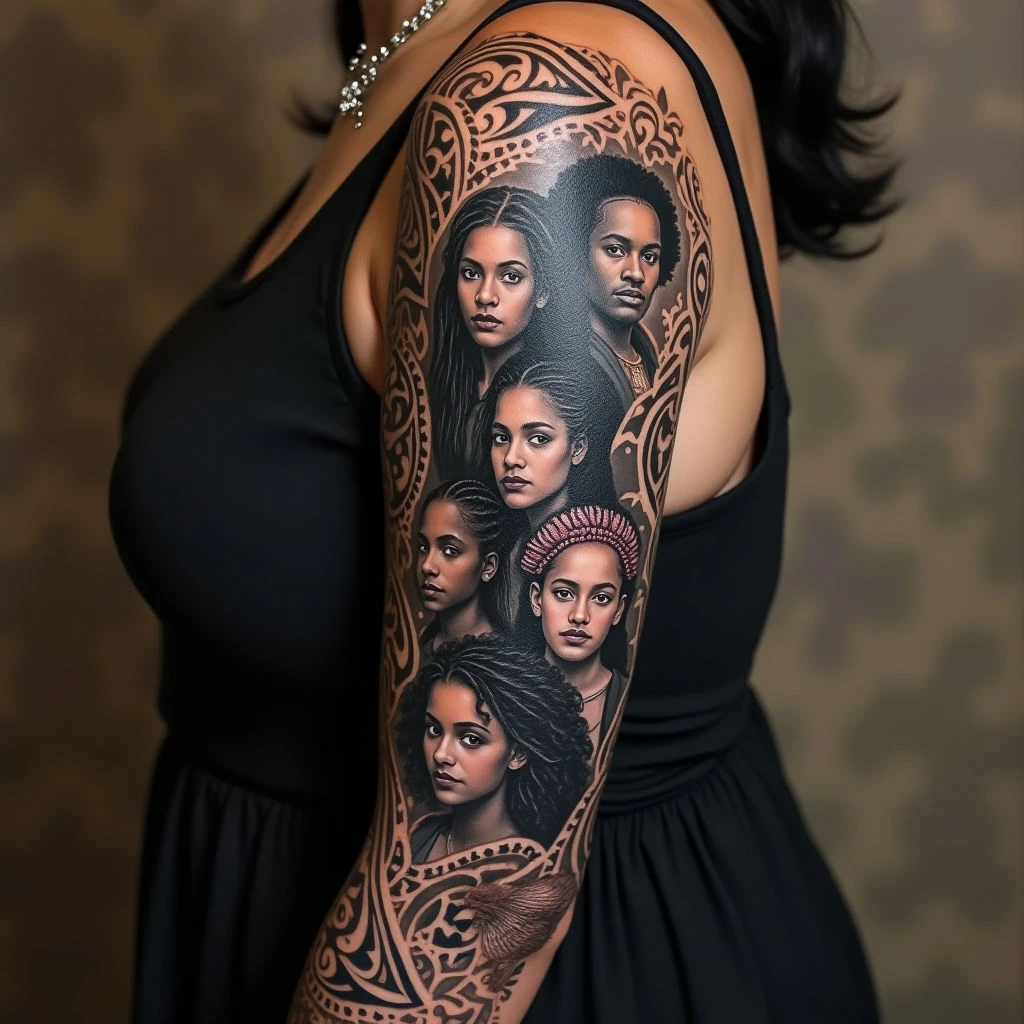 Family Sleeve Tattoo Ideas for Women: Meaning & Designs