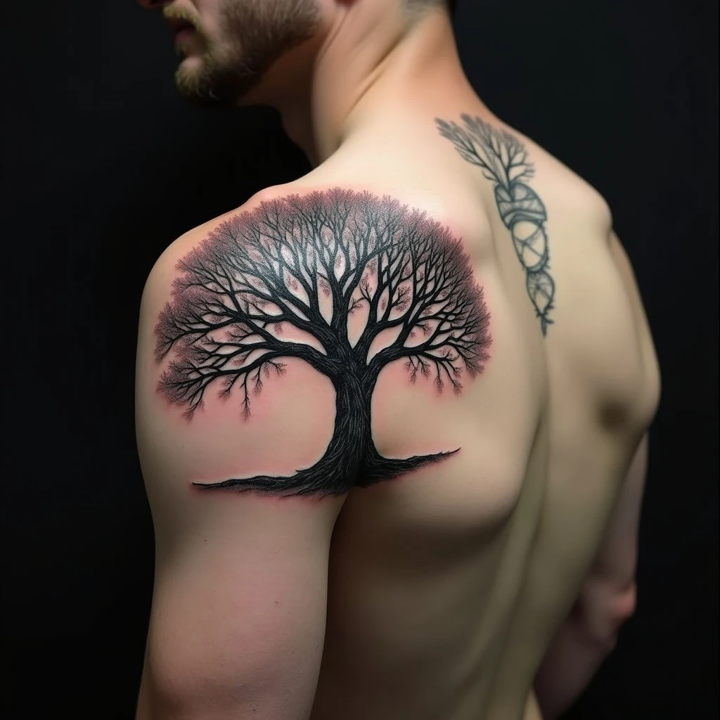 Family Tree Tattoos for Guys: Shoulder Placement & Designs