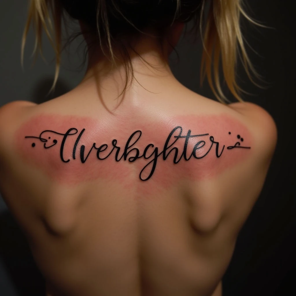 Cute Calligraphy Tattoos for Siblings: Back Designs & Inspiration