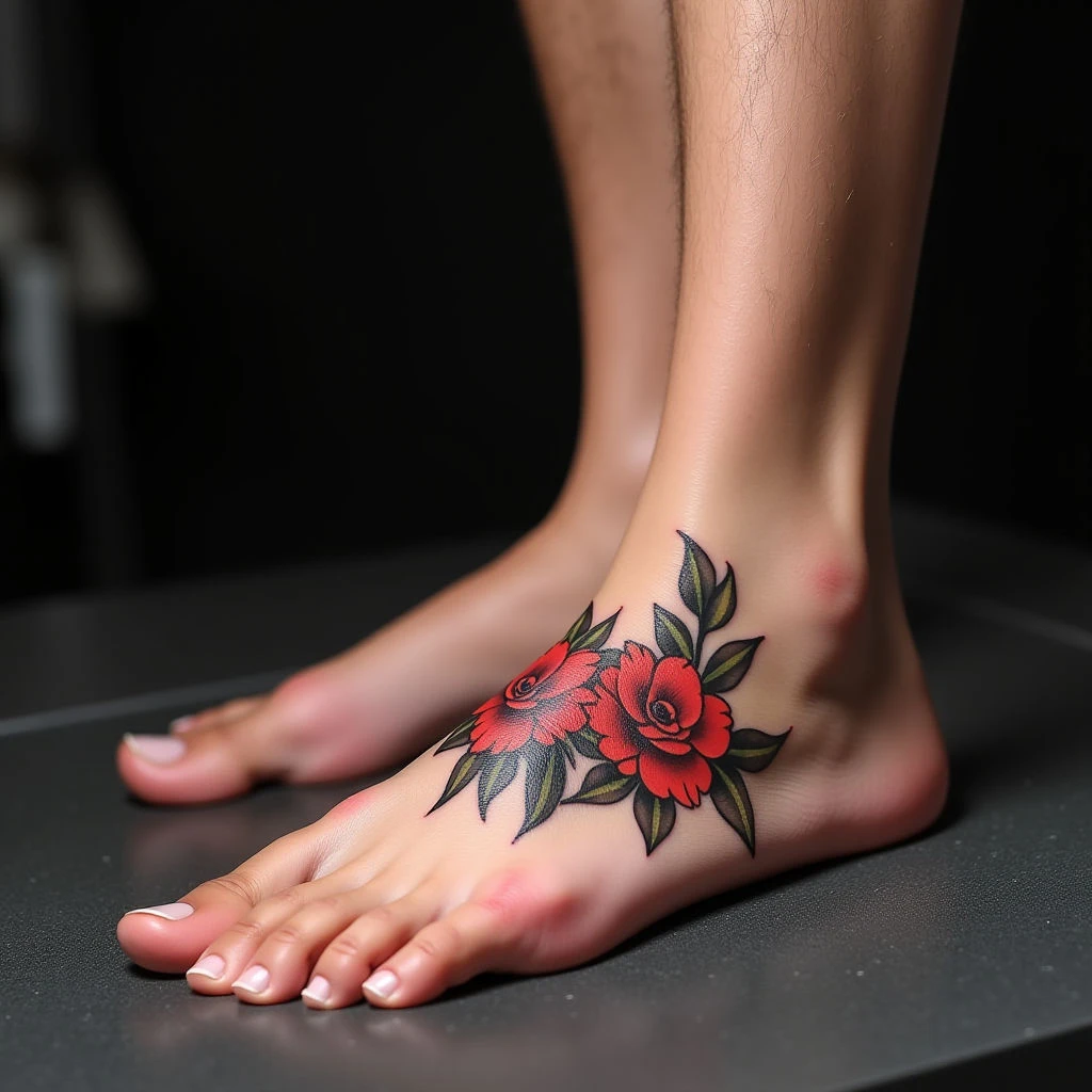 Heartwarming Father & Daughter Foot Tattoos: Tiny Tokens of Love