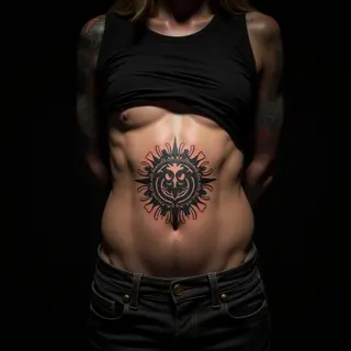 Gothic Father & Daughter Tattoos: A Lasting Bond on the Stomach