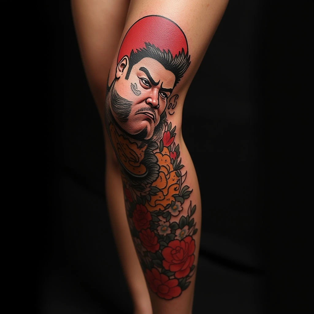 Japanese Father & Daughter Knee Tattoos: A Lasting Bond