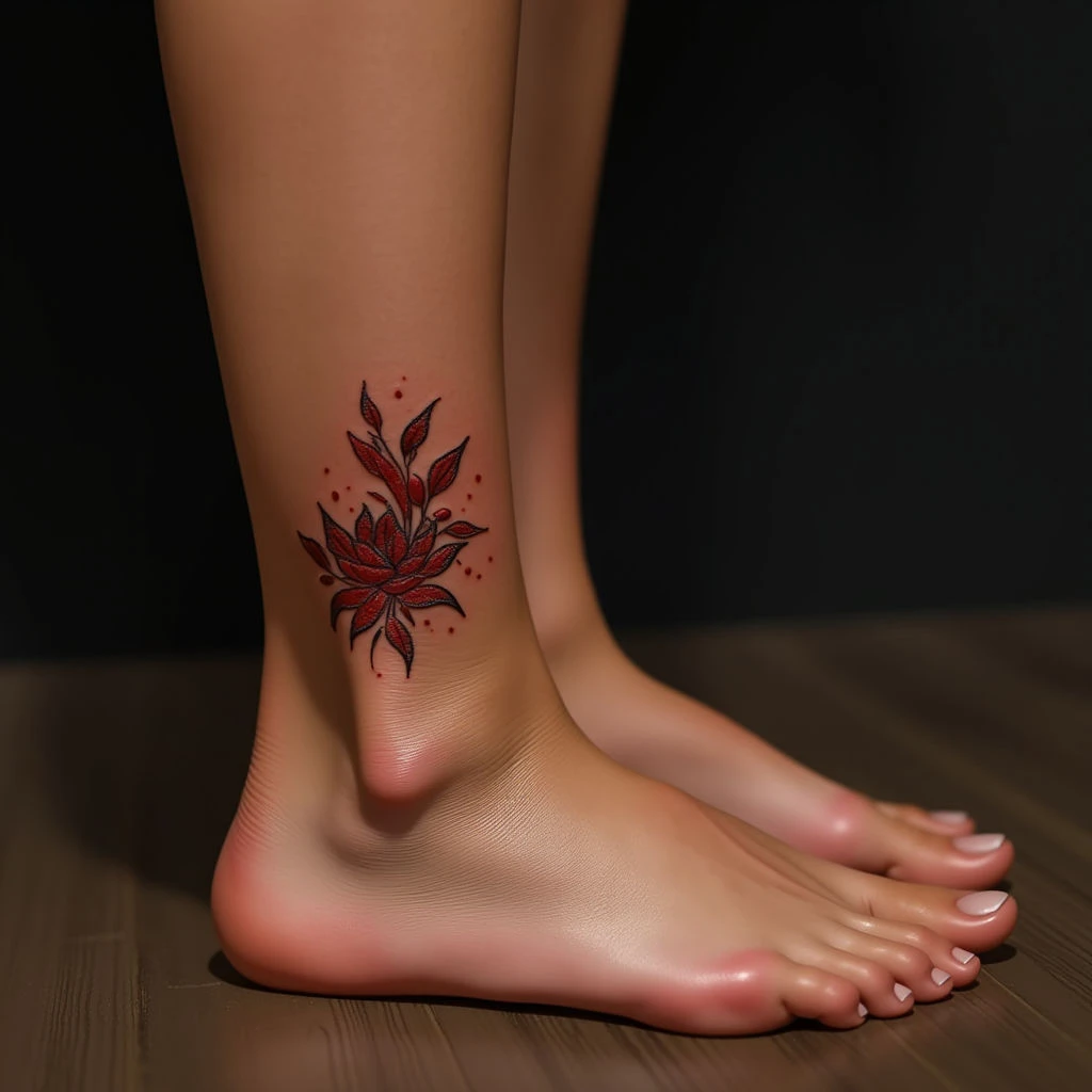 Cute & Matching Oriental Ankle Tattoos for Sisters